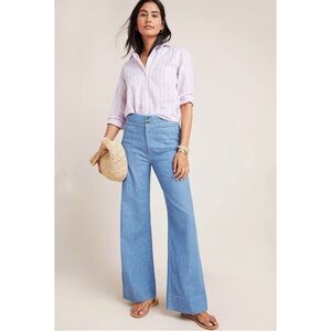 Anthropologie Pilcro High-Rise Wide-Leg Trouser Jeans, sz 27”